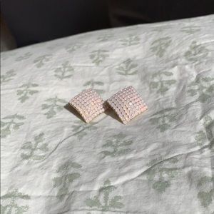 Hand crafted earrings— cloudy pink